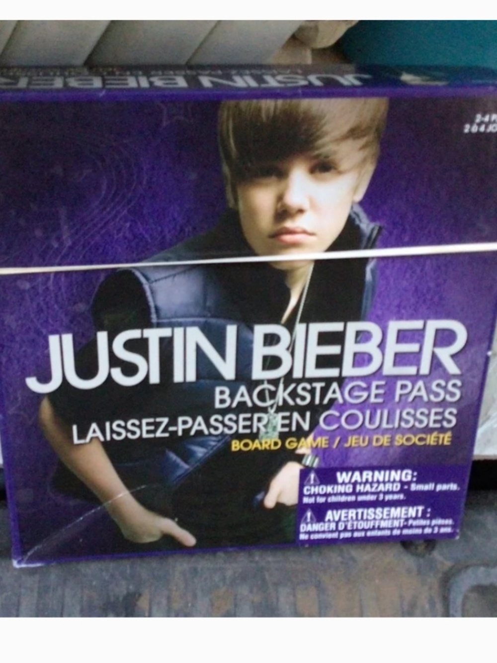 Justin Bieber Backstage pass board game
